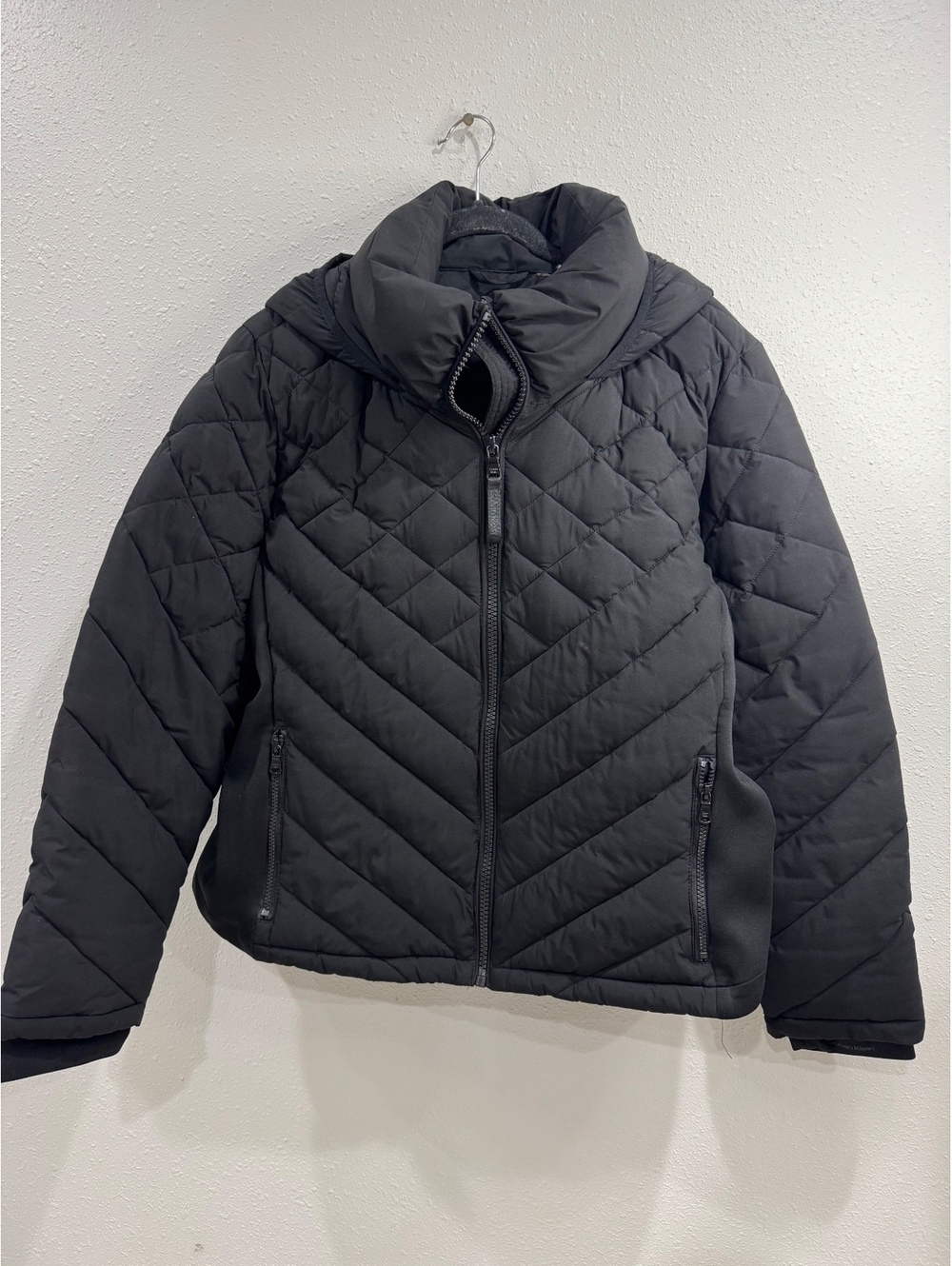 Calvin Klein Women’s XXL Black Sorona Aura Quilted Hooded Puffer Jacket